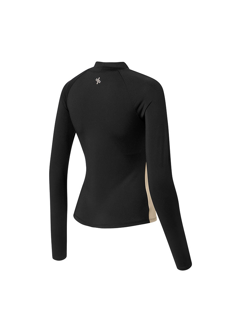 Black Label Signature Life Inpad Color Combination Rash Guard - Black
