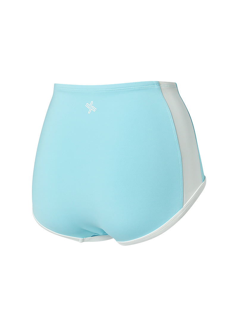 Summer Glow Line Bikini Shorts - Bali Blue