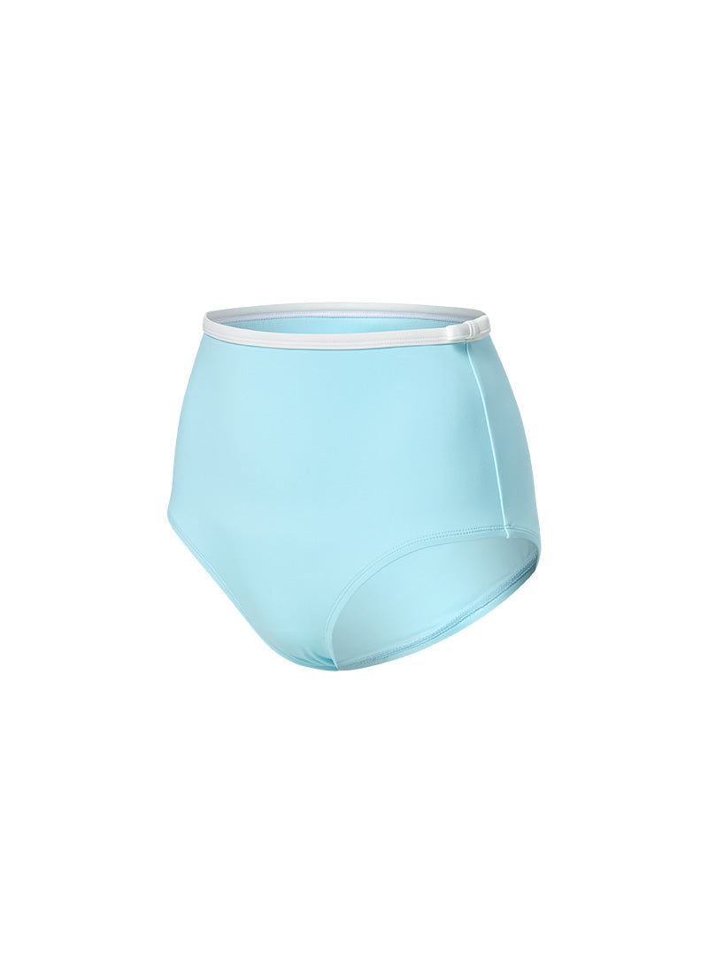 Color Combination Key Point Bowknot Bikini Shorts - Baby Blue