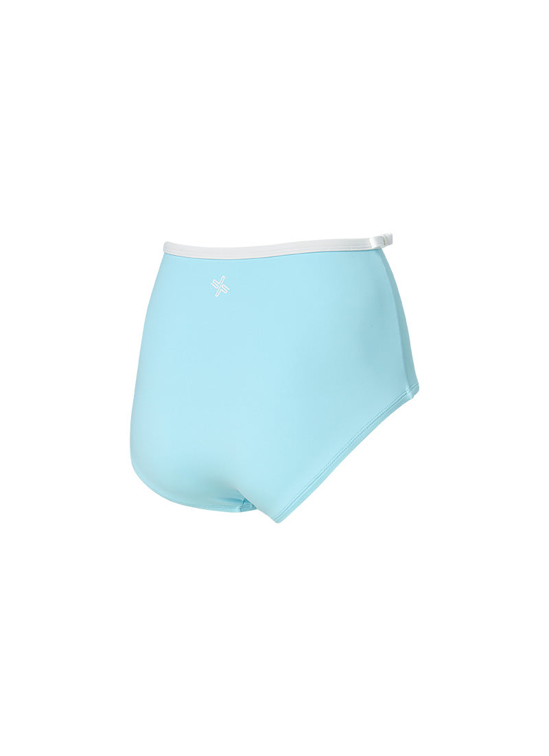 Color Combination Key Point Bowknot Bikini Shorts - Baby Blue