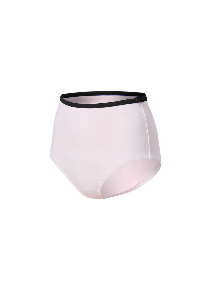 Color Combination Key Point Bowknot Bikini Shorts - Icing Angel Pink