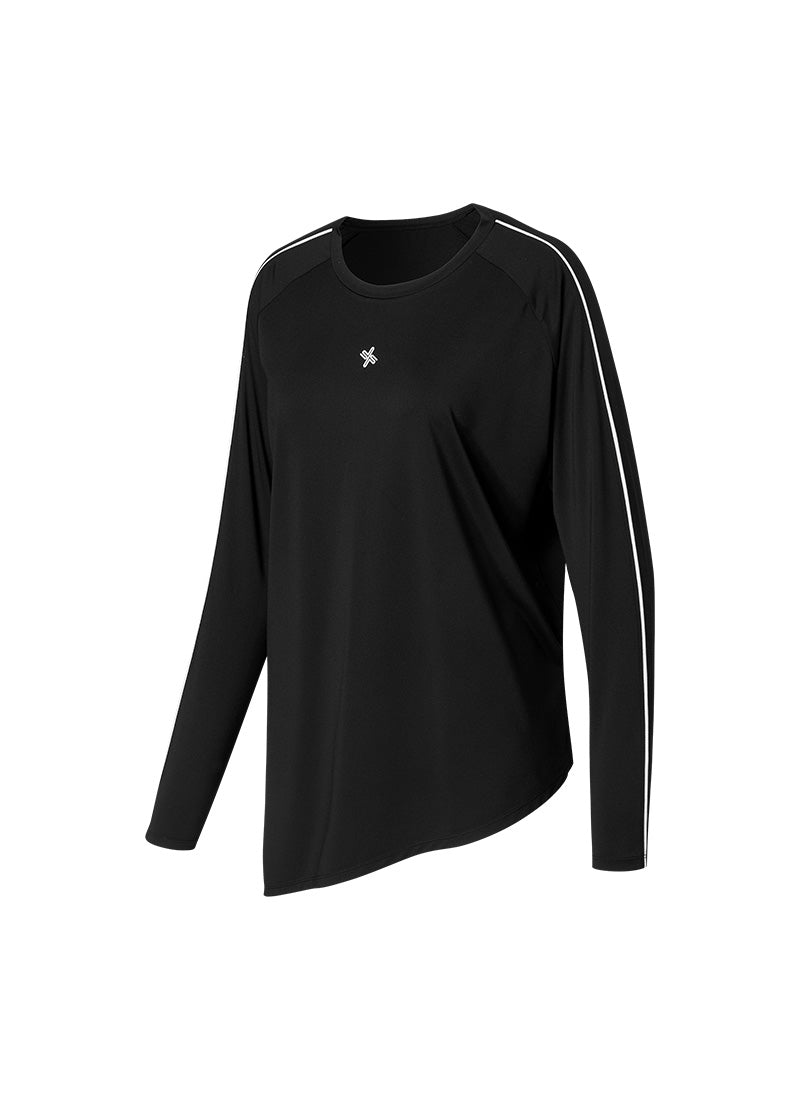 Black Label Signature Life Unbalance Piping Rash Guard - Black