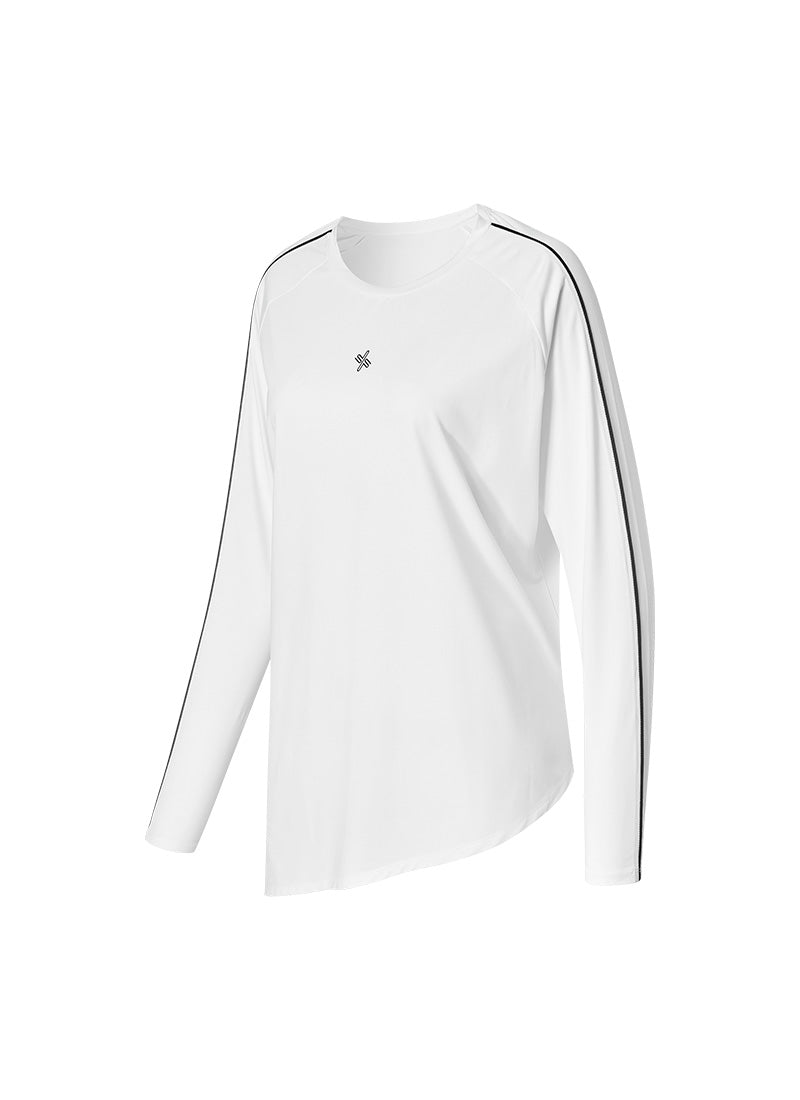 Black Label Signature Life Unbalance Piping Rash Guard - Ivory