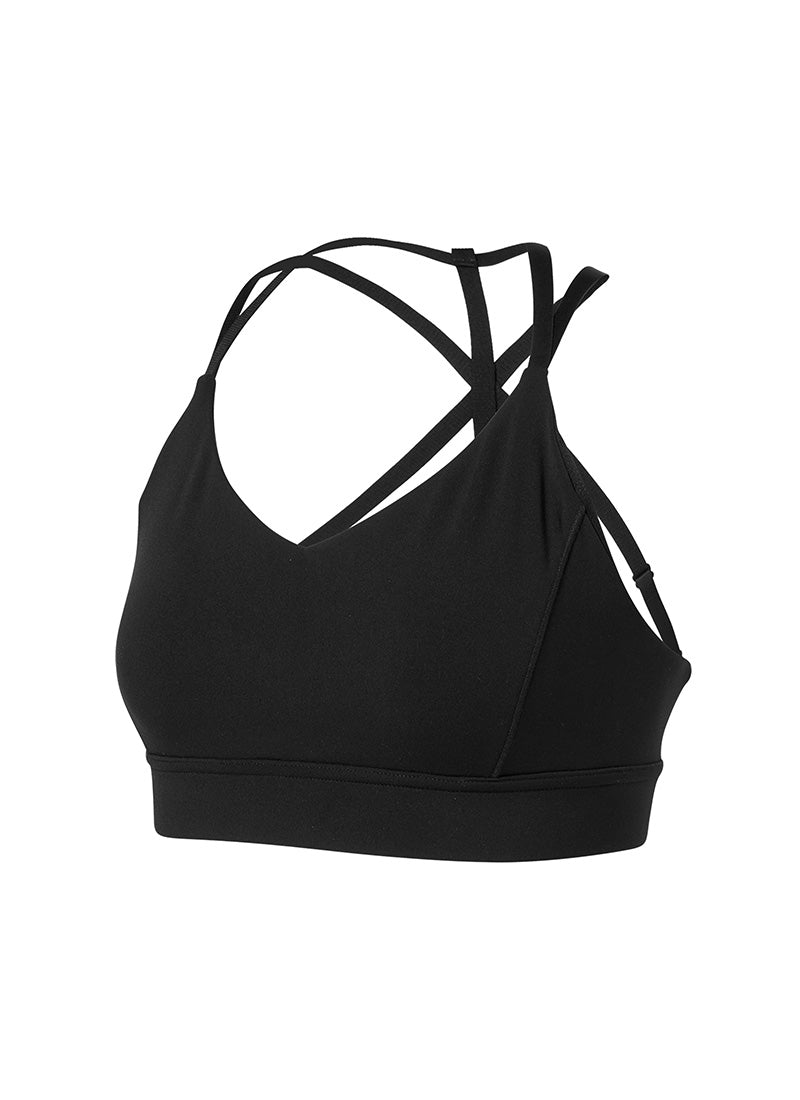 Black Label Signature 360N Two-Way Strap Bra Top - Black