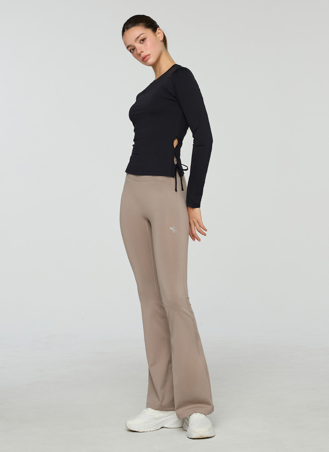 V-Up 3D Plus Bootcut Leggings - Grayish Brown