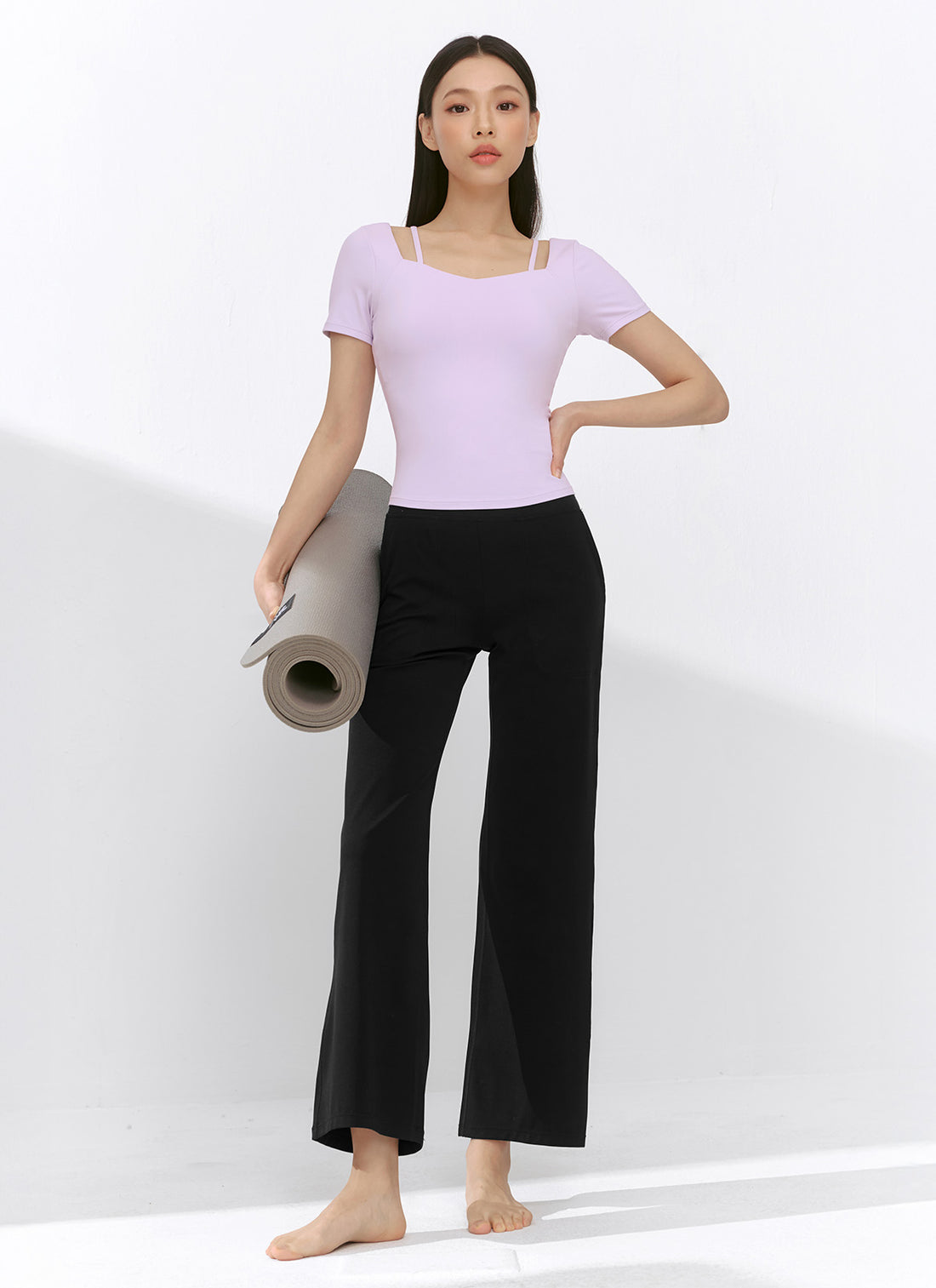 Black Label Signature PowerRise Pocket Wide Leggings - Black