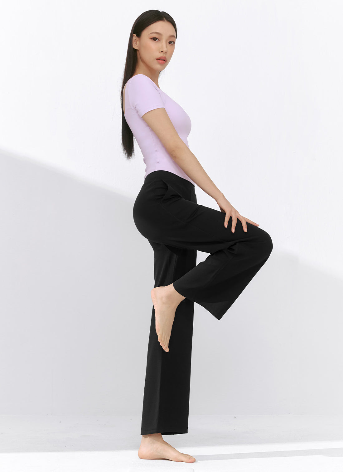 Black Label Signature PowerRise Pocket Wide Leggings - Black