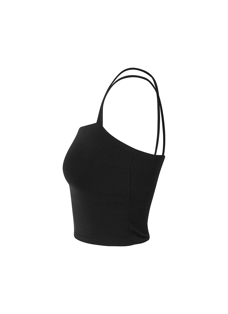 Black Label Signature Power Rise Double Strap Bra Top - Black