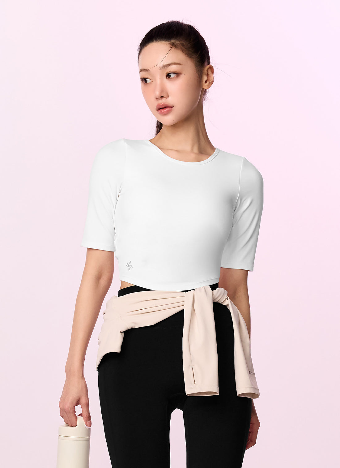 Black Label Signature Powerrise Inpad 5 Short Top - Ivory