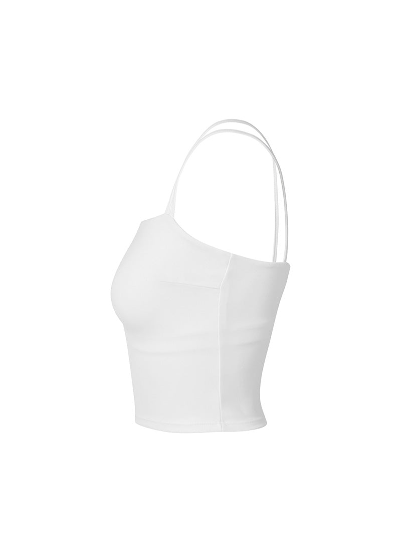 Black Label Signature Power Rise Double Strap Bra Top - White Ivory