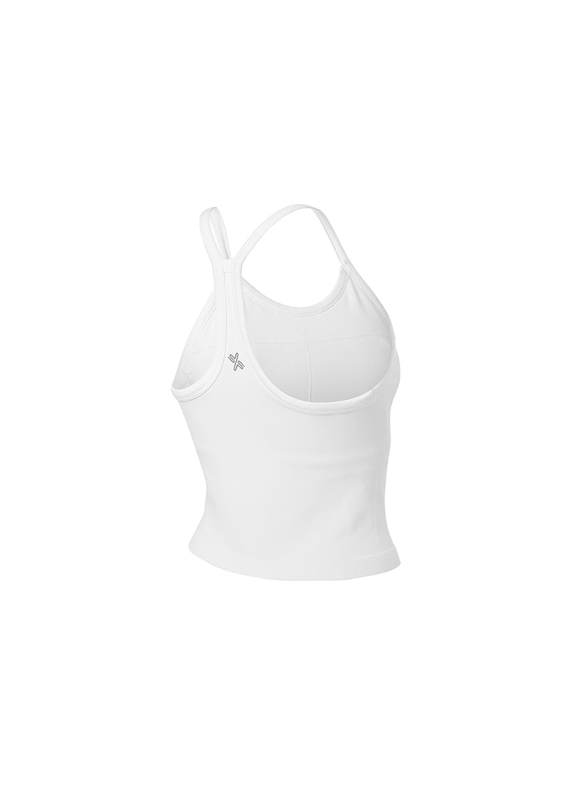 Seamless Halter Neck Crop Top - Ivory