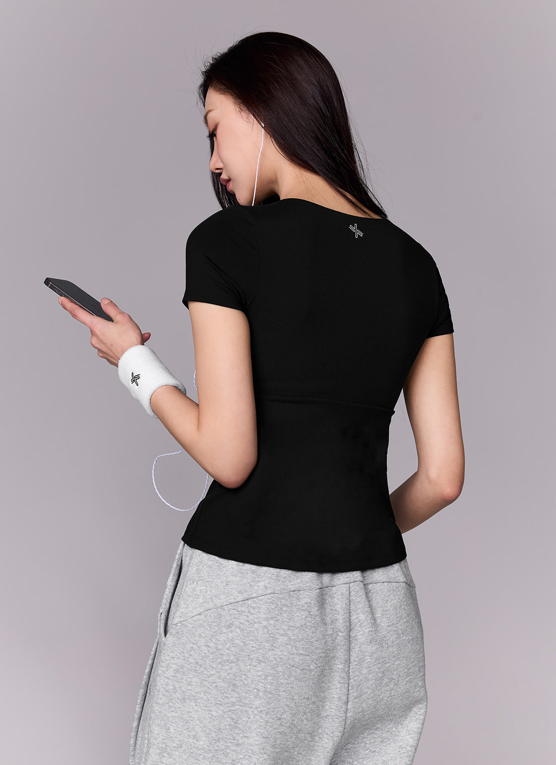 Flare Square Neck Inpad Short - Black