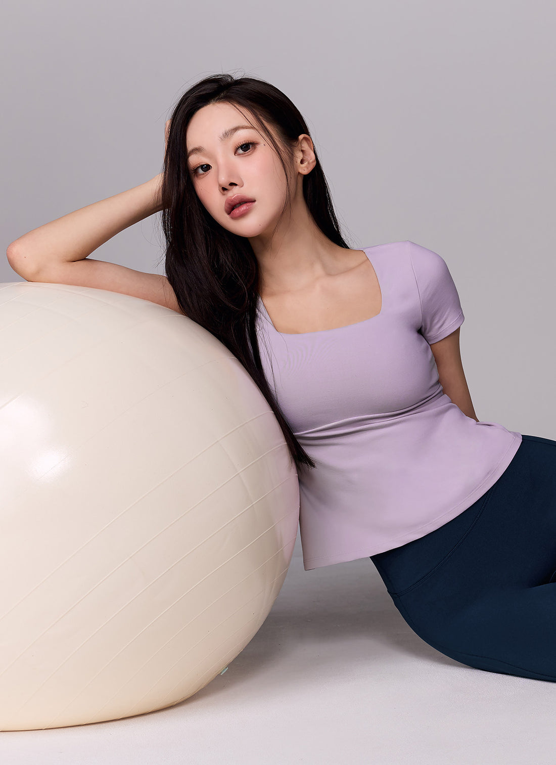 Flare Square Neck Inpad Short - Jelly Lavender