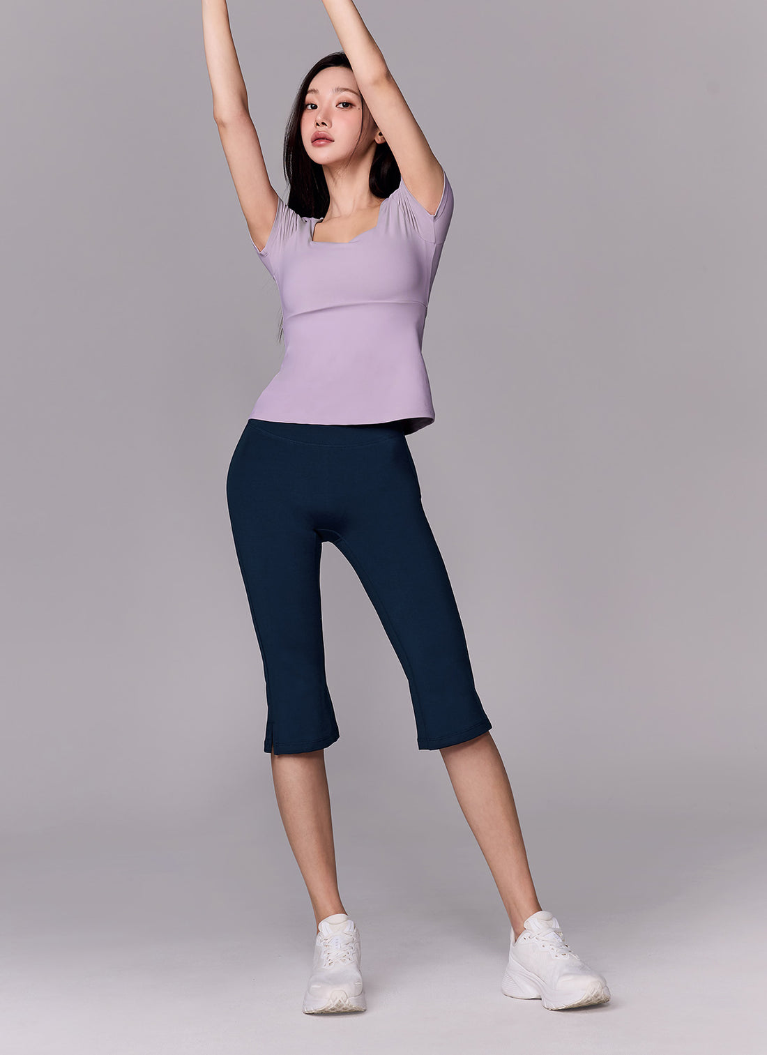 Flare Square Neck Inpad Short - Jelly Lavender