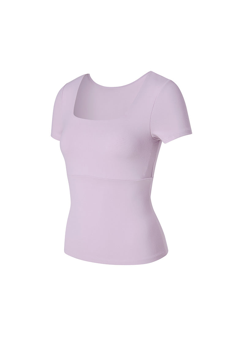 Flare Square Neck Inpad Short - Jelly Lavender