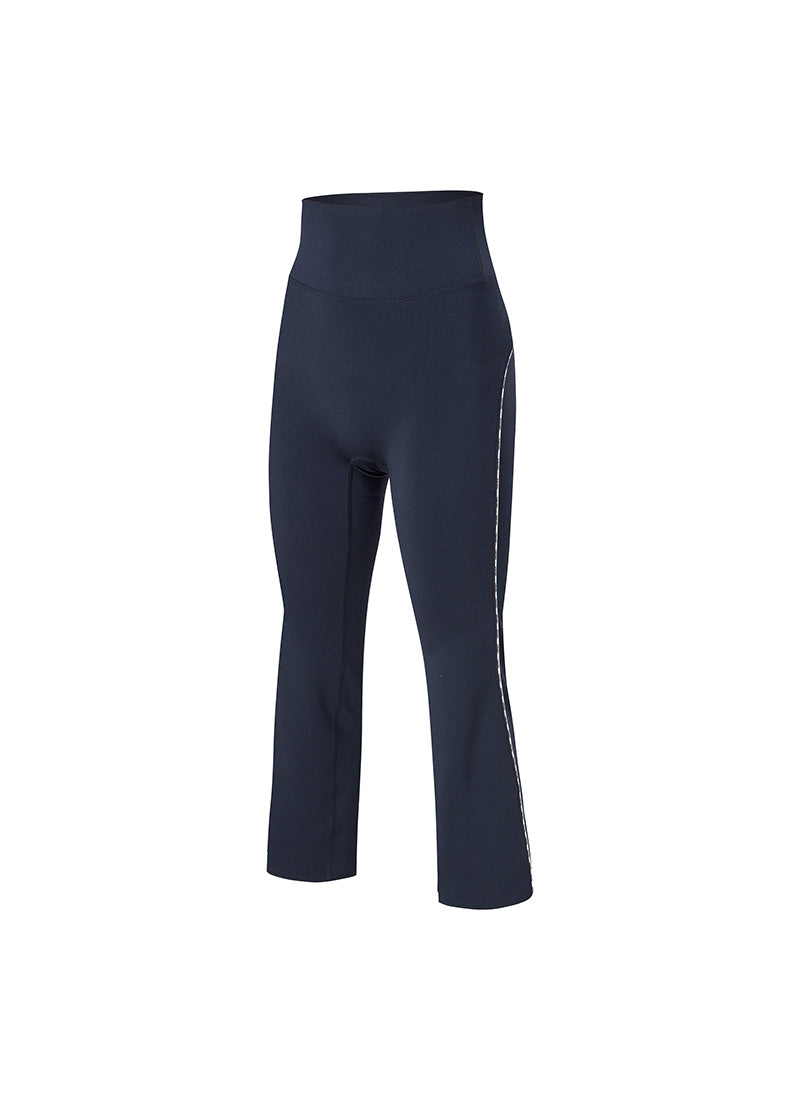 Comfort Fine Logo Piping Boots Cut Leggings - Dry Navy