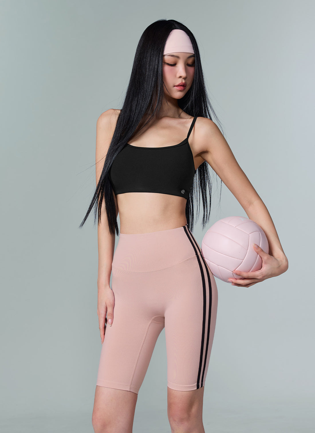 Comfort Fine Trackline 5" Leggings - Muhly Pink