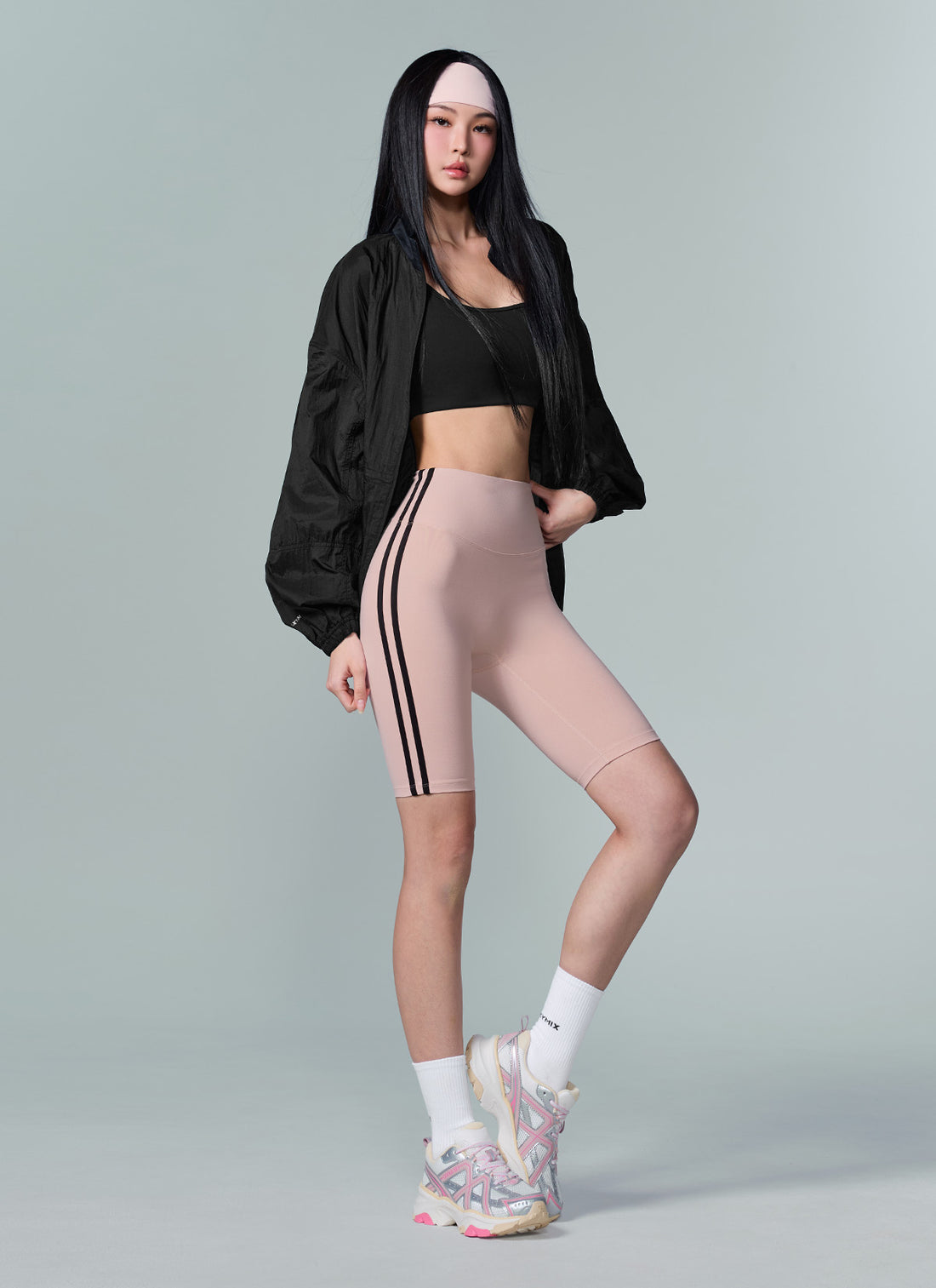 Comfort Fine Trackline 5" Leggings - Muhly Pink