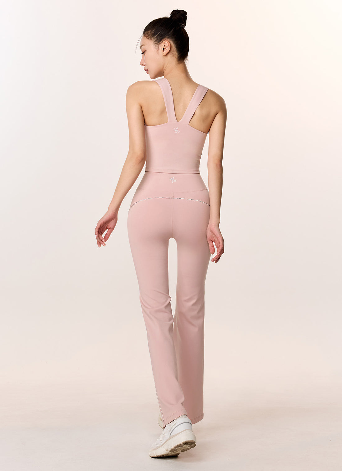 Comfort Fine Logo Piping Boots Cut Leggings - Muhly Pink