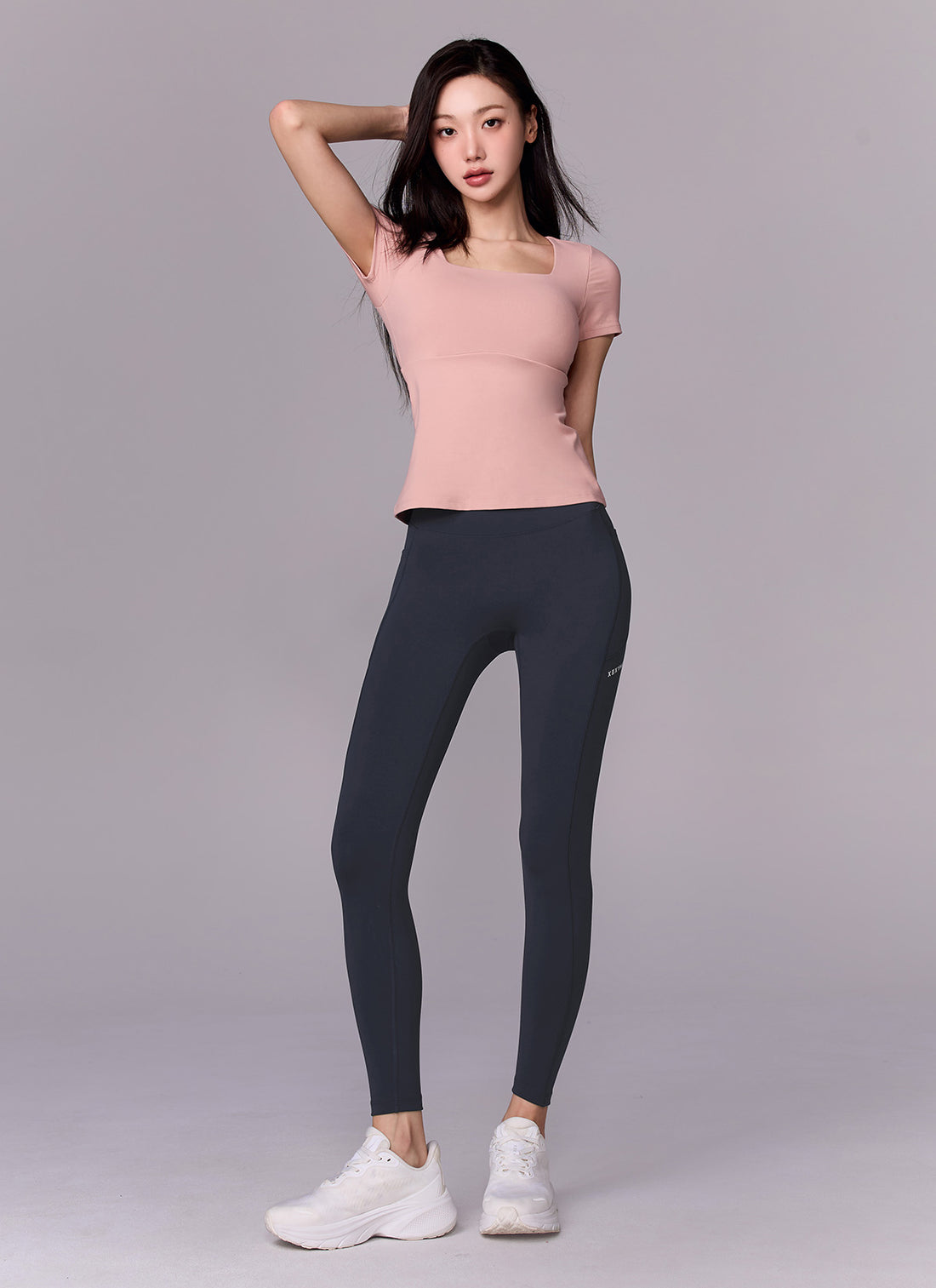 Flare Square Neck Inpad Short - Flora Pink