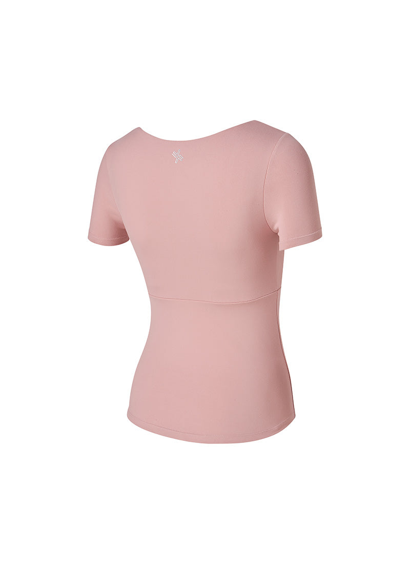 Flare Square Neck Inpad Short - Flora Pink