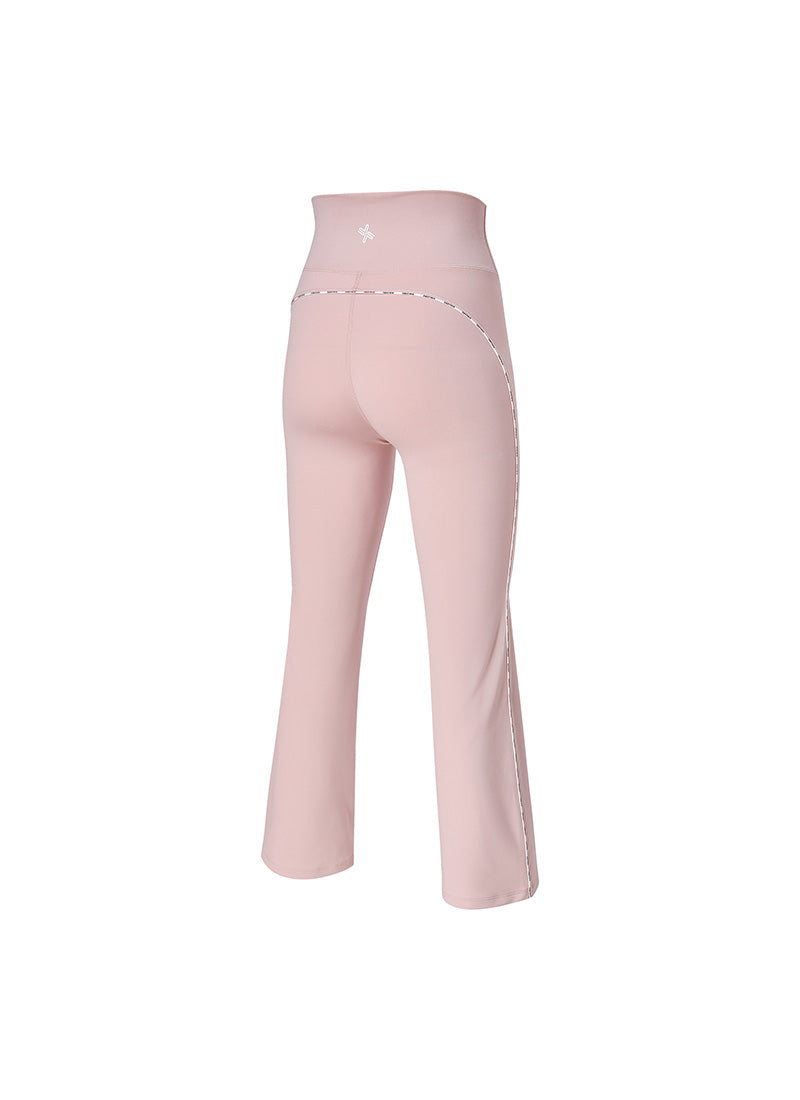 Comfort Fine Logo Piping Boots Cut Leggings - Muhly Pink
