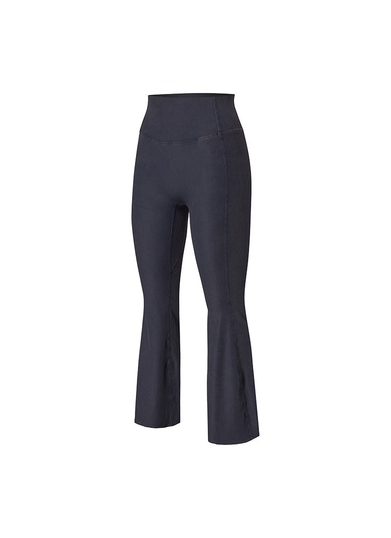 Washing Ribbed Flare Boots Cut Leggings - Washing Pink Blue