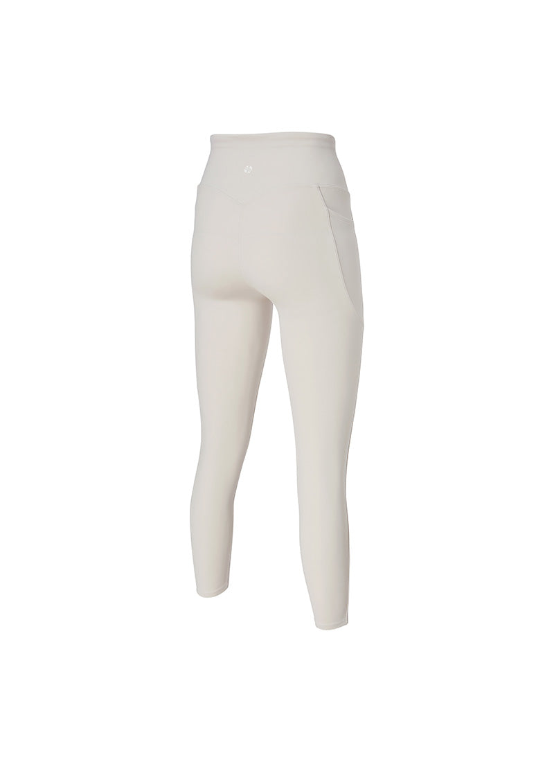Black Label Signature 380N Pocket Leggings - Milky Cream