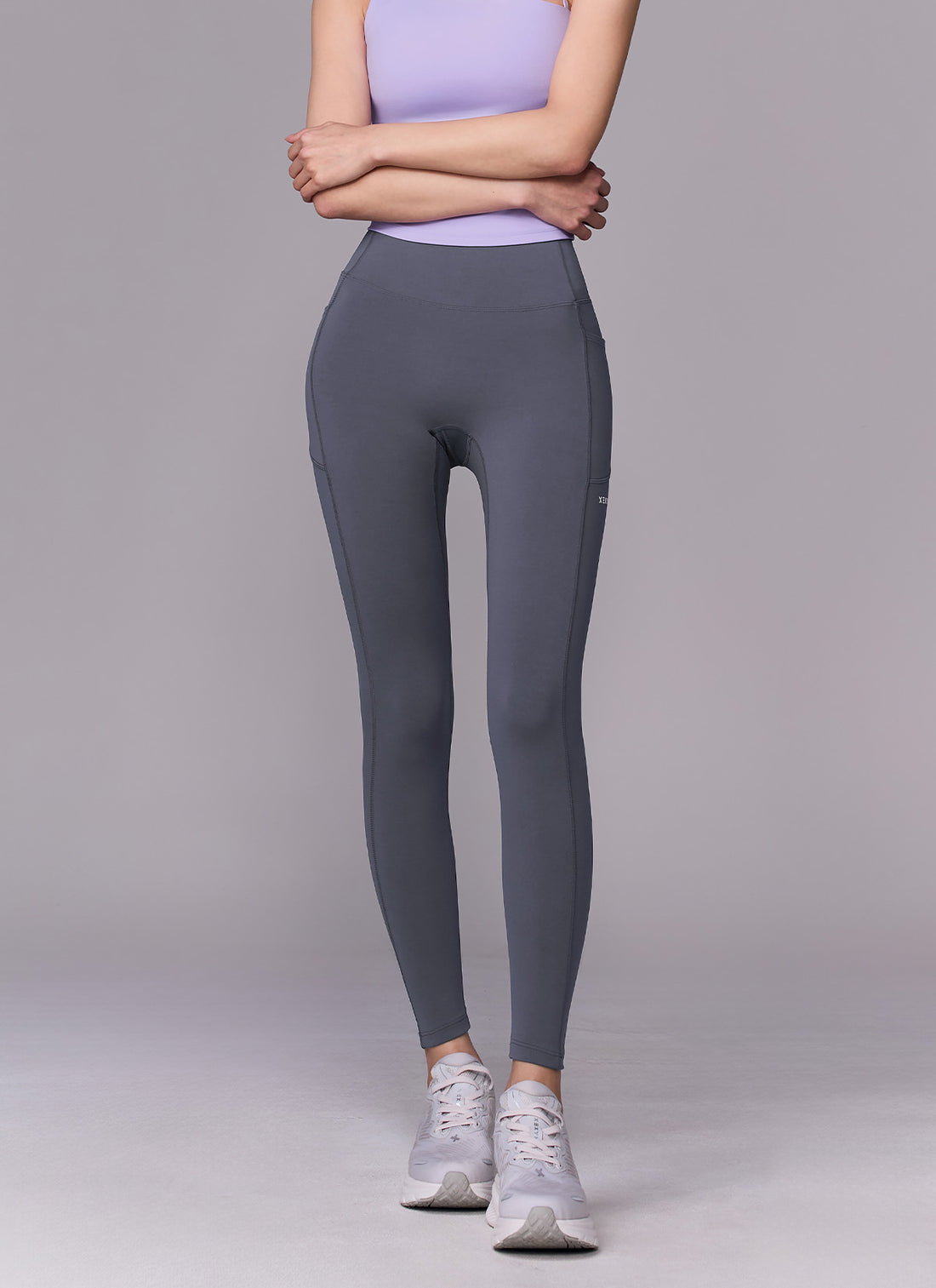 Black Label Signature 380N Pocket Leggings - Silver Edge Gray