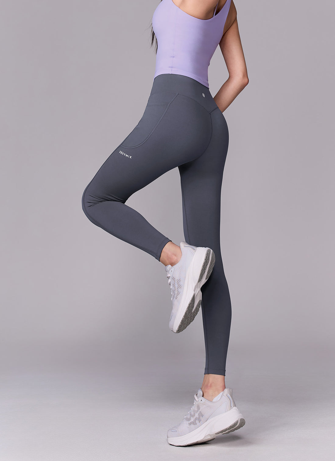 Black Label Signature 380N Pocket Leggings - Silver Edge Gray