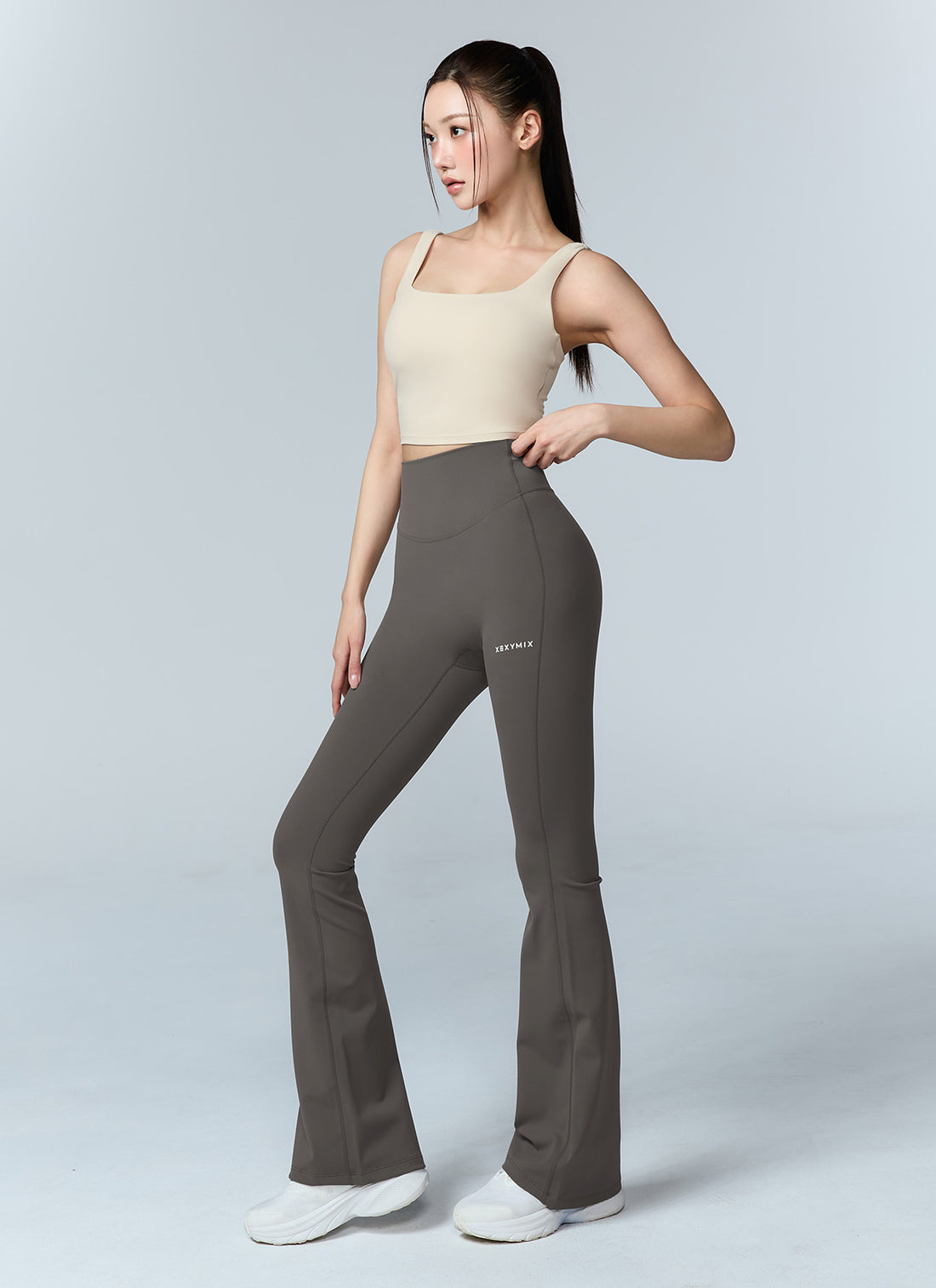 Black Label Signature 360N Boots Cut Leggings - Ash Mood