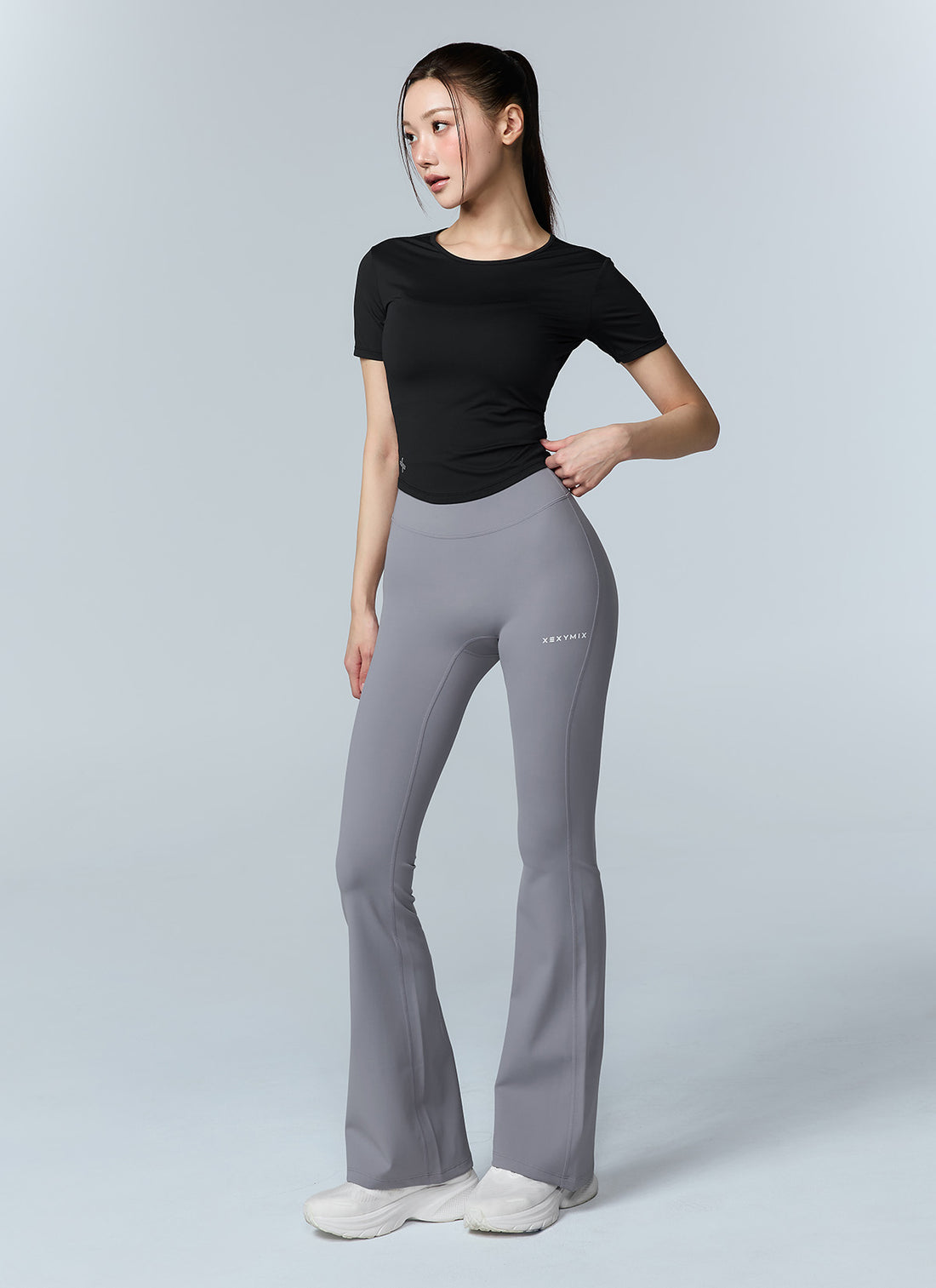 Black Label Signature 360N Boots Cut Leggings - Aurora Gray