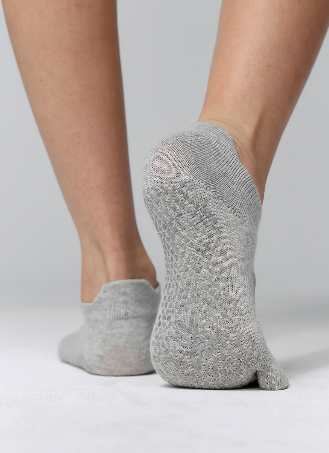 Black Label Melange Five-Toe Yoga Socks - Melange Gray