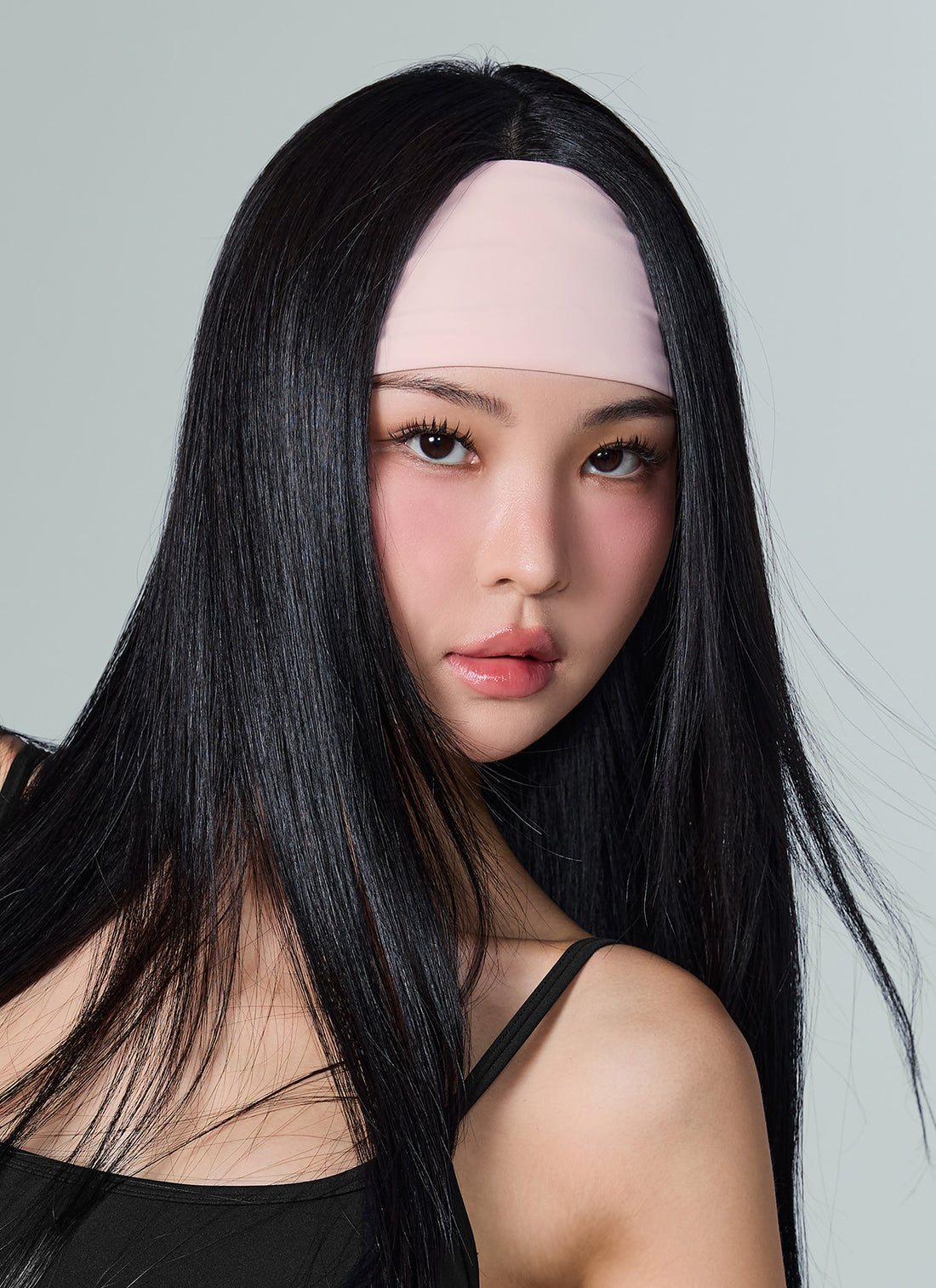 Wide Head-Band (Solid) - Pink Swan