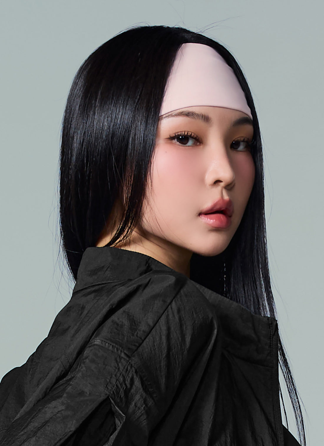 Wide Head-Band (Solid) - Pink Swan