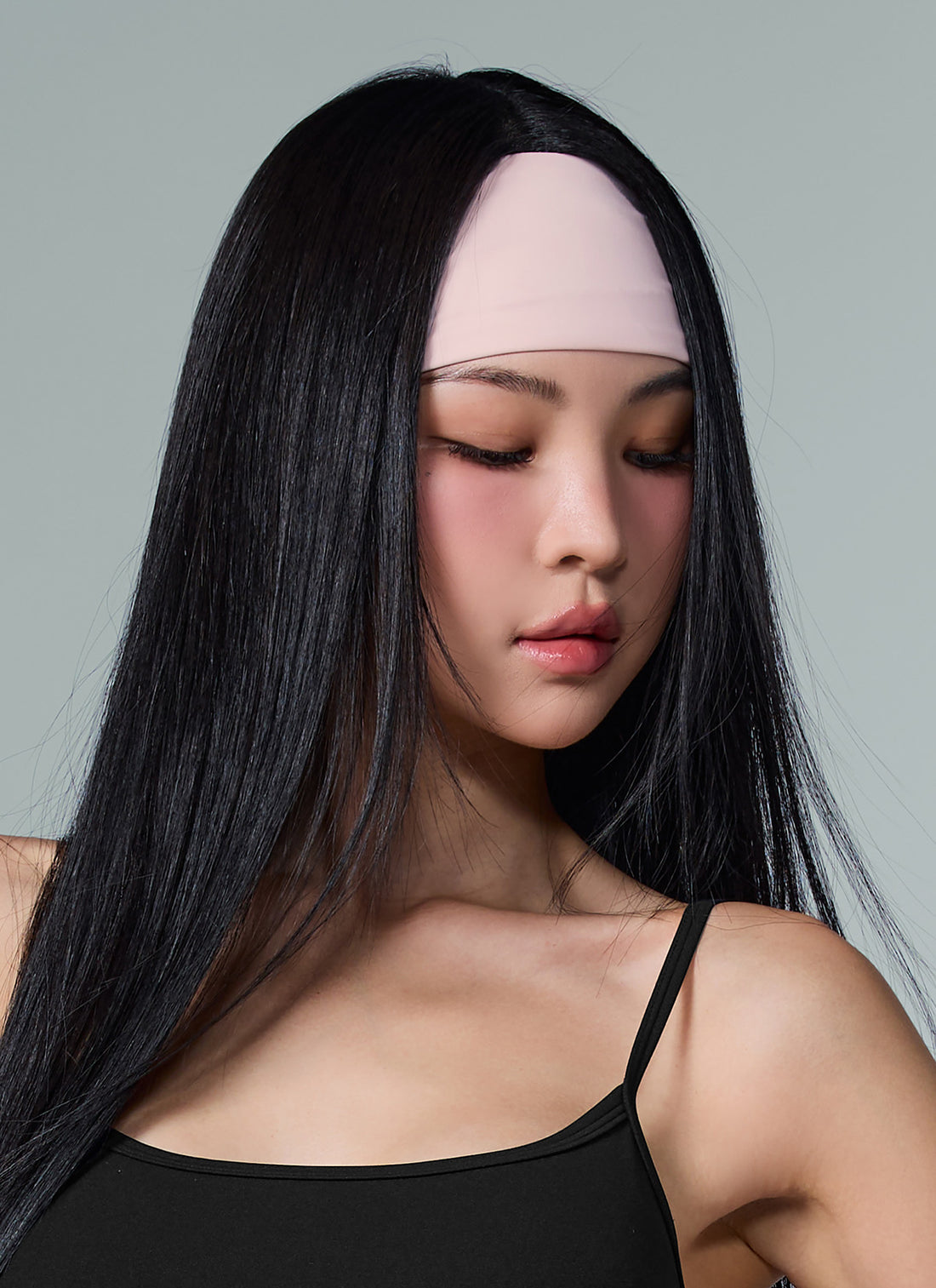 Wide Head-Band (Solid) - Pink Swan