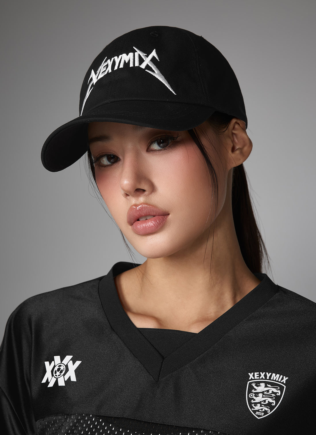 NX Sporty Lettering Ball Cap - Black
