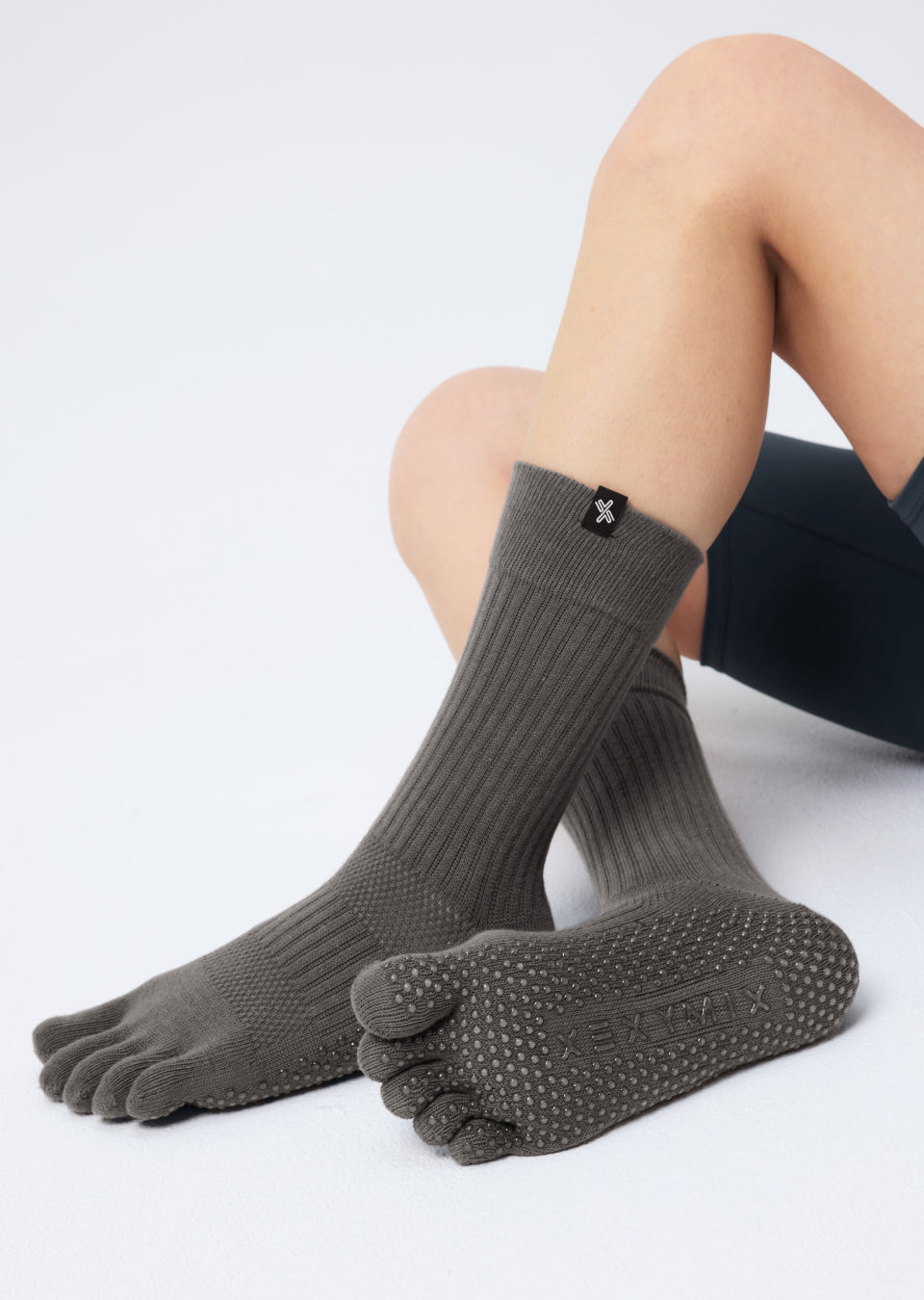 Non-slip Crew Toe Socks