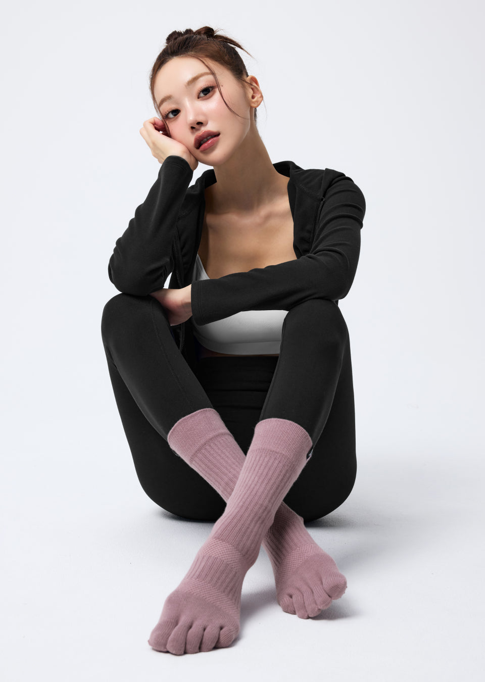 Non-slip Crew Toe Socks