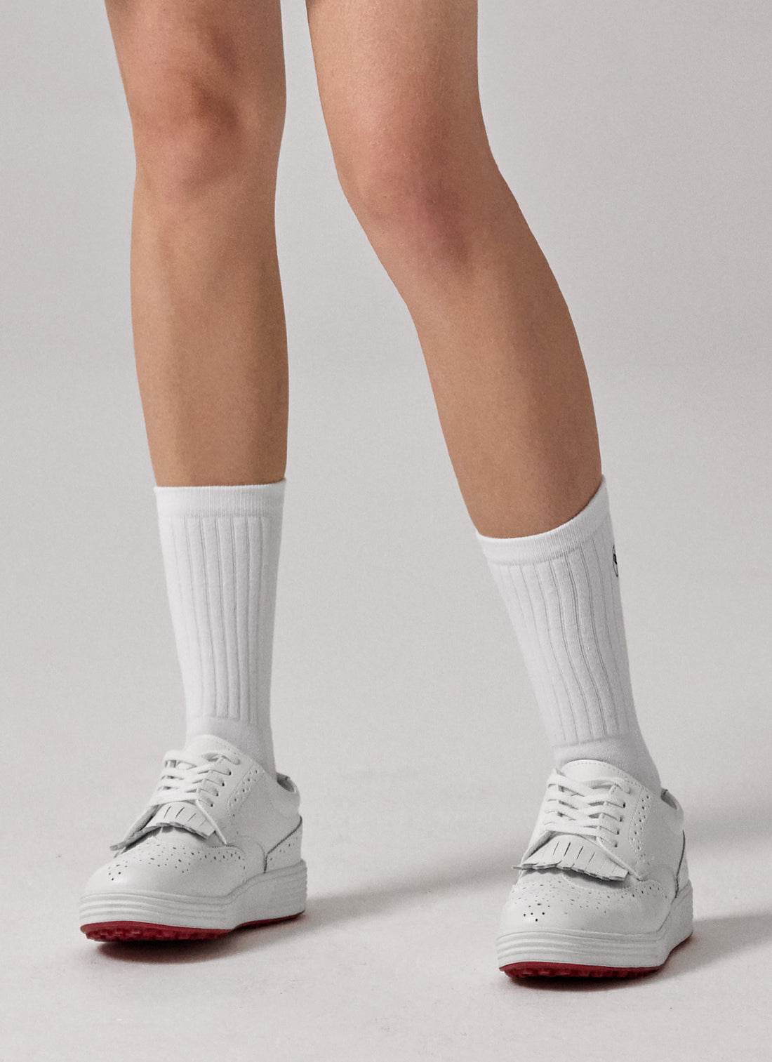 Field Symbol Non-Slip Crew Socks - White