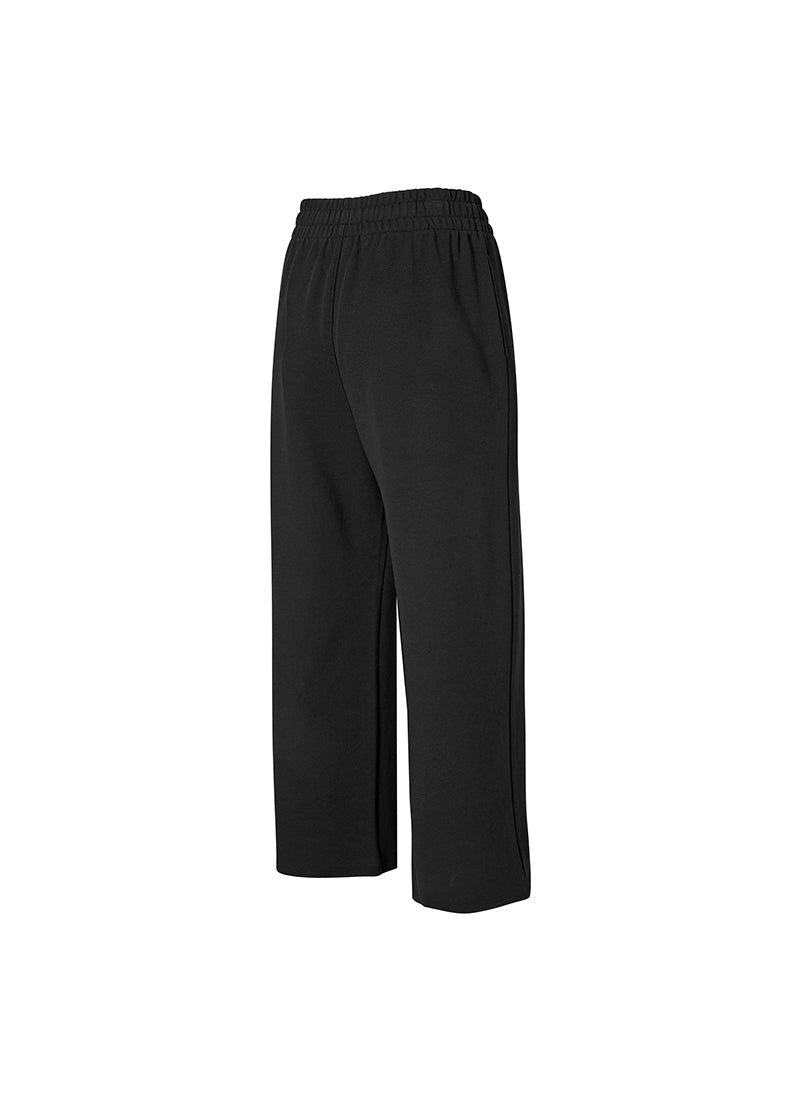 Fine Cotton Wide Pants - Black