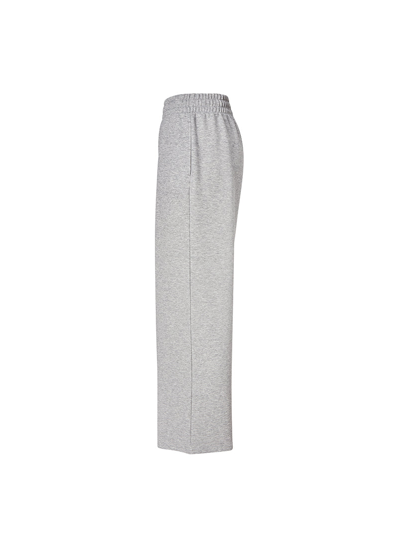 Fine Cotton Wide Pants - Melange Gray