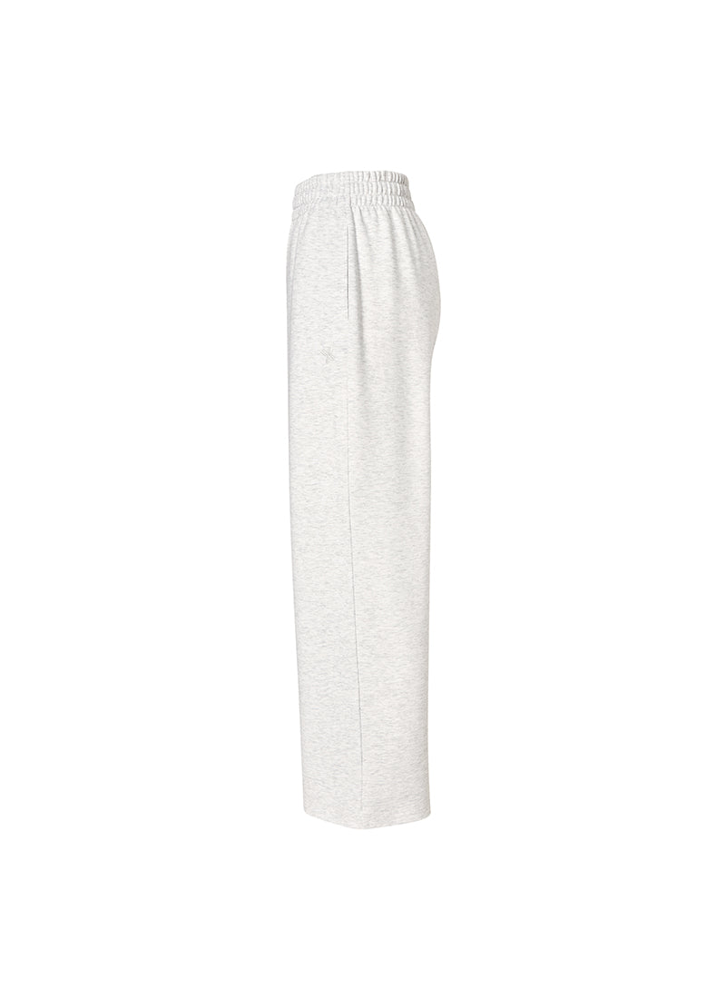 Fine Cotton Wide Pants - Light Melange
