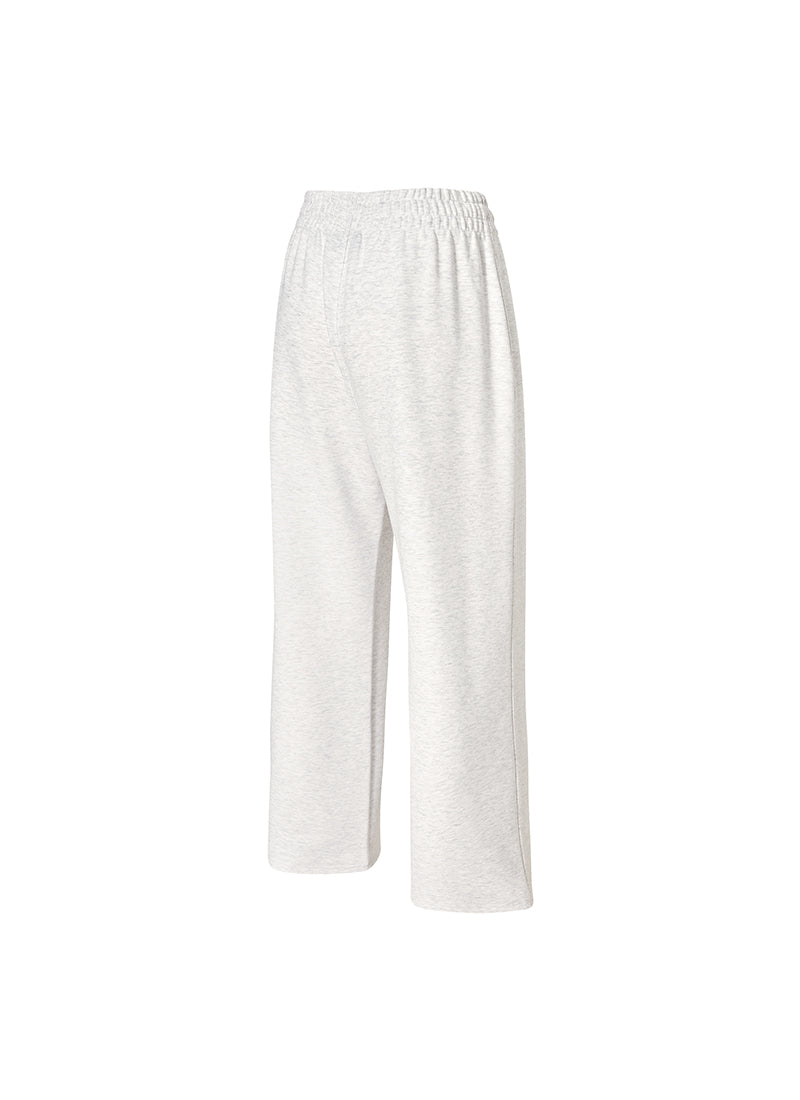 Fine Cotton Wide Pants - Light Melange