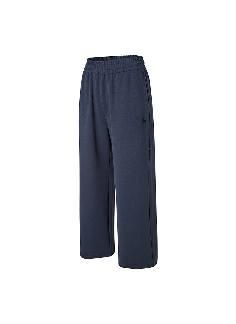 Fine Cotton Wide Pants - Eco Navy