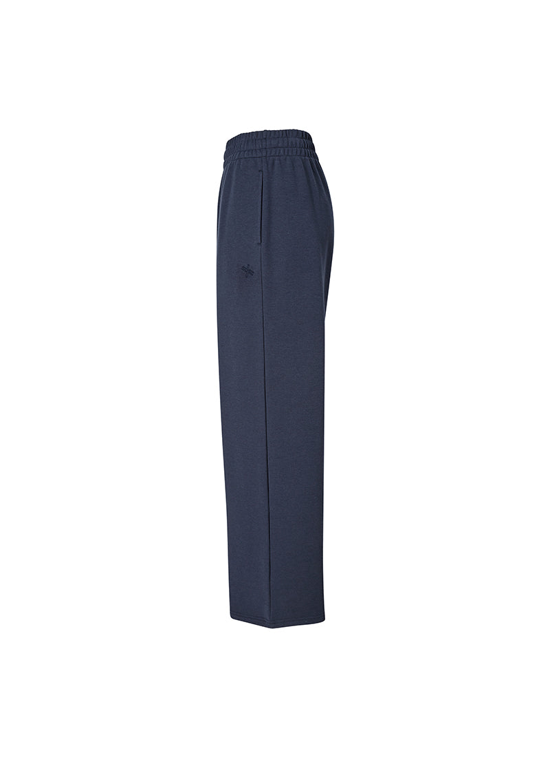 Fine Cotton Wide Pants - Eco Navy