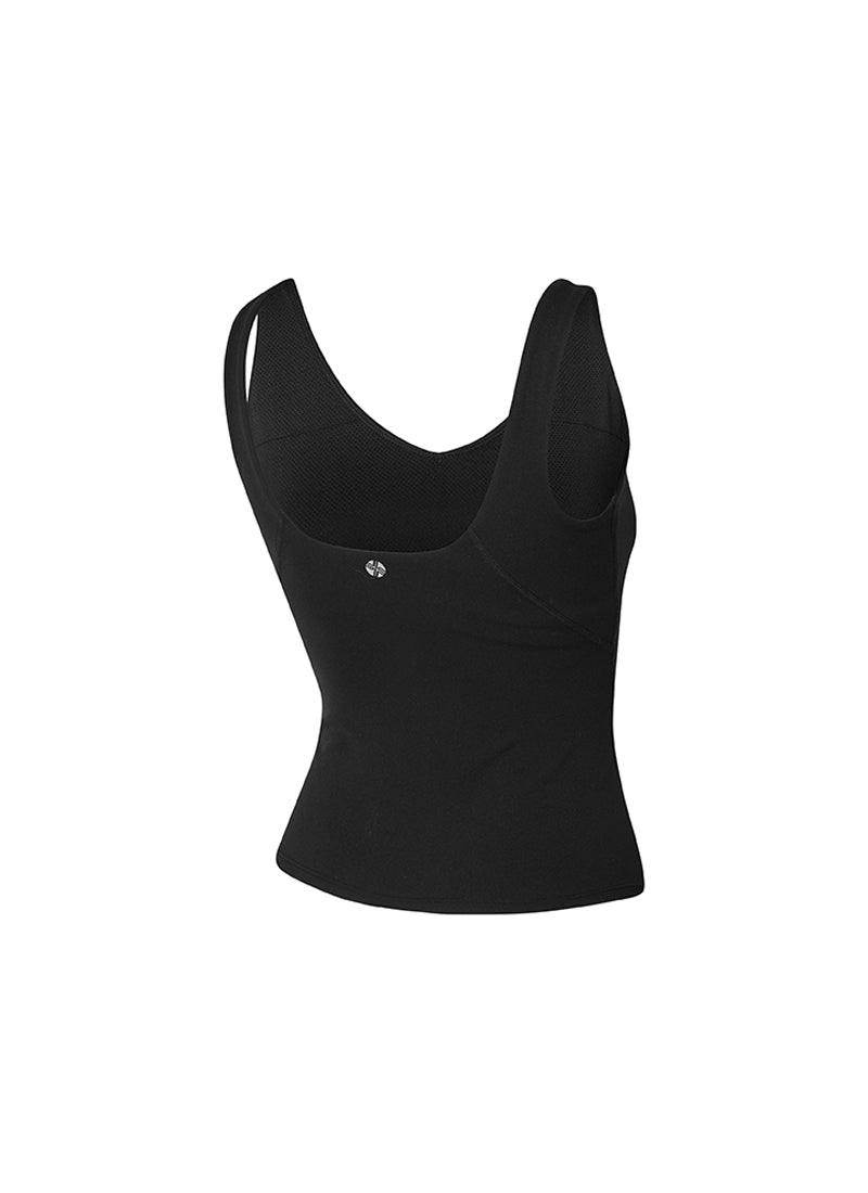 Black Label Signature Breed V-Neck Tank Top - Black
