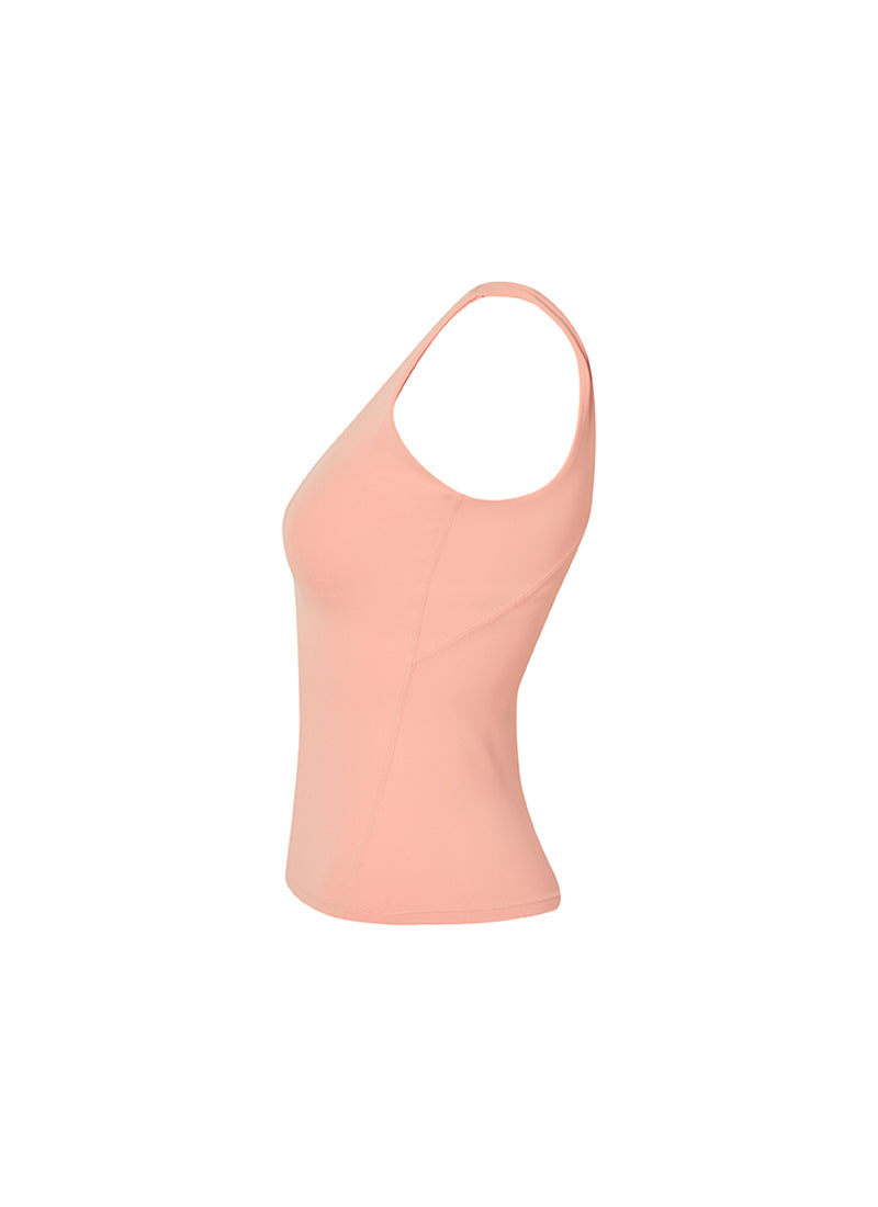 Black Label Signature Breed V-Neck Tank Top - Peach Pink