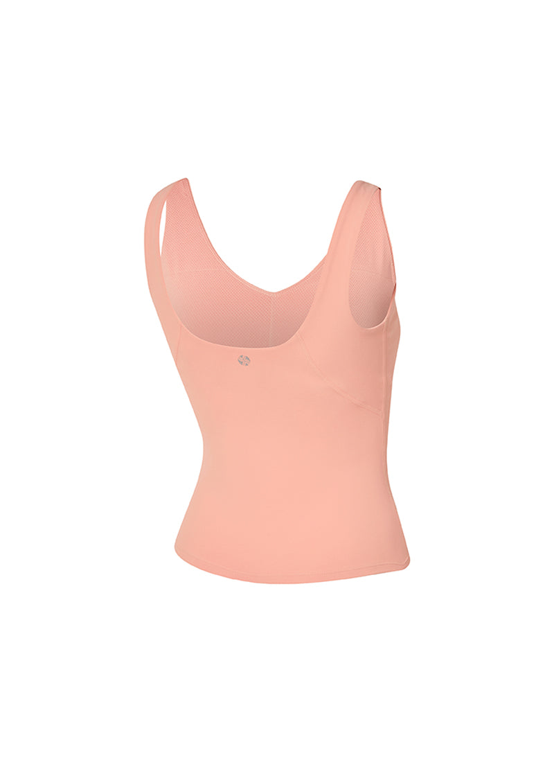 Black Label Signature Breed V-Neck Tank Top - Peach Pink