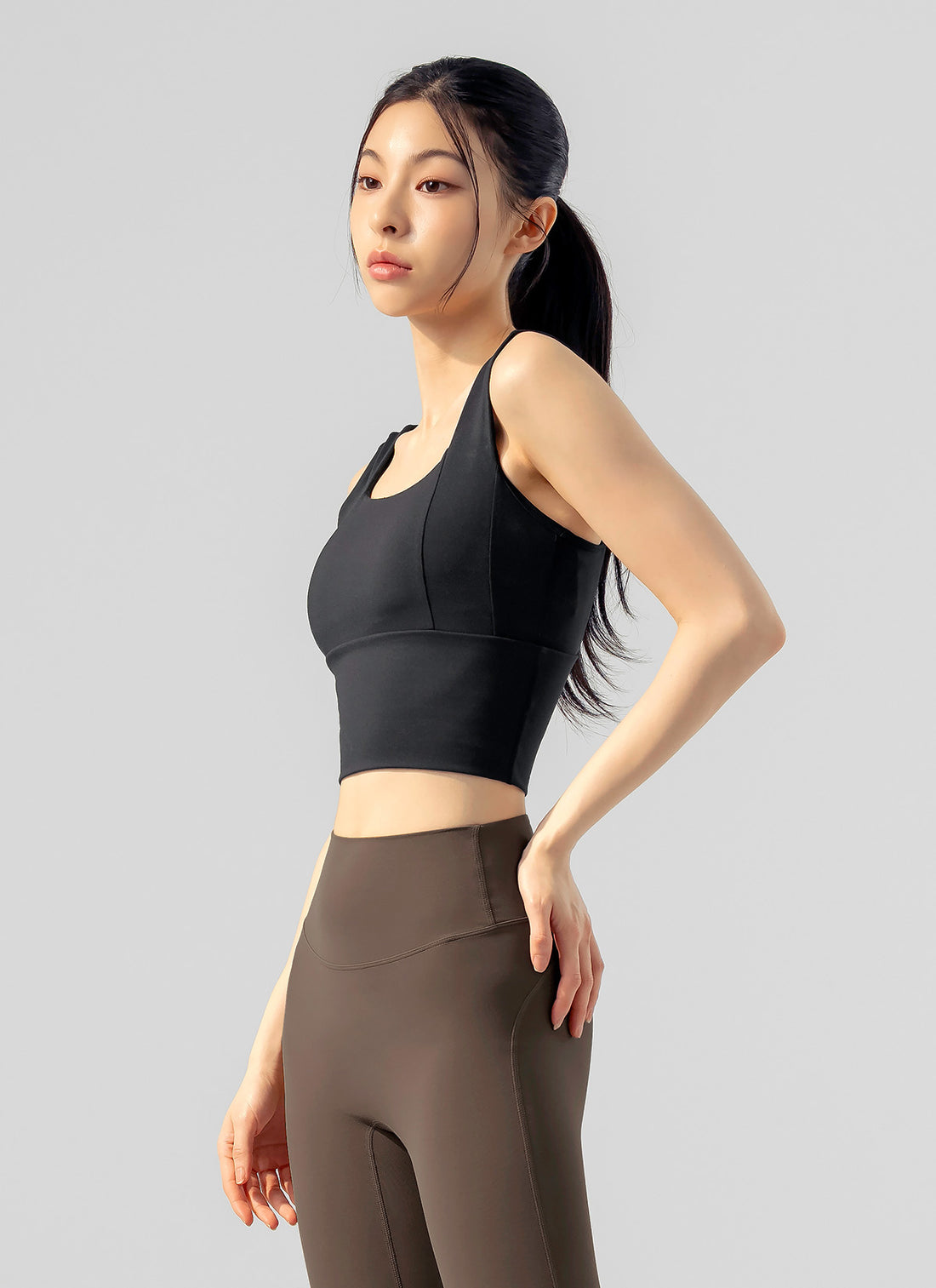 Gloria Square Bra Top - Black
